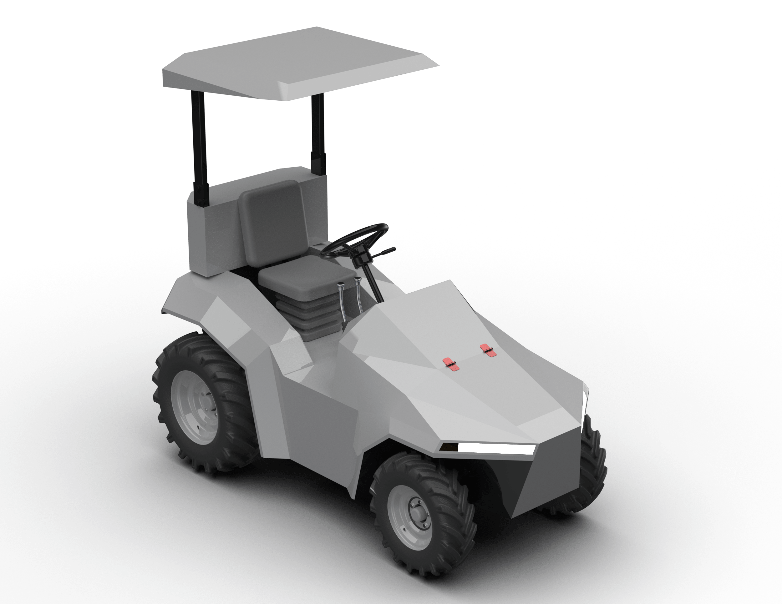 MTU35 hybrid electric tractor — front three-quarter view